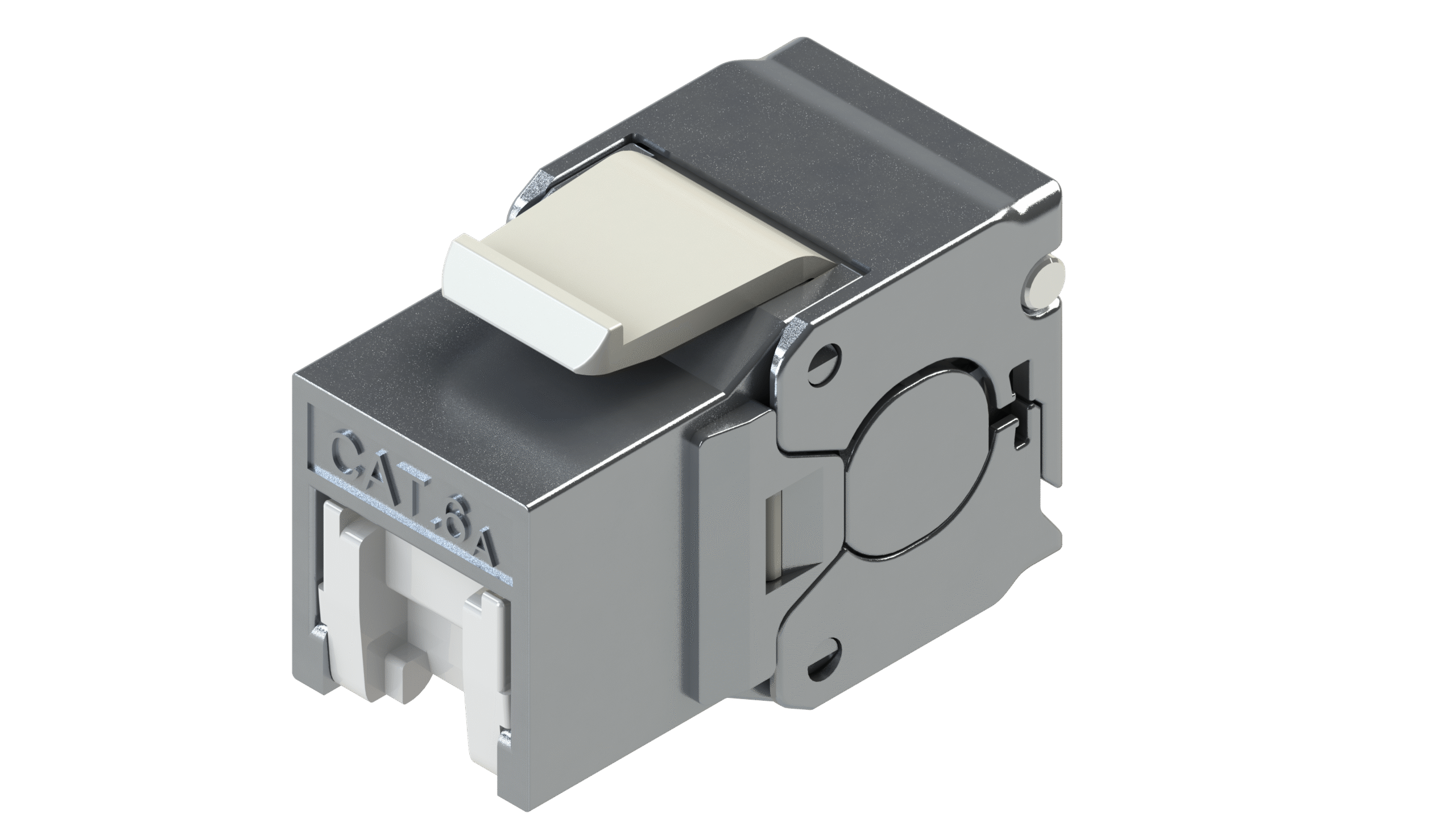 Linkwylan KJ66 Cat.6A Component-Rated Keystone Jack, STP, Multi-Entry, Tool-Free