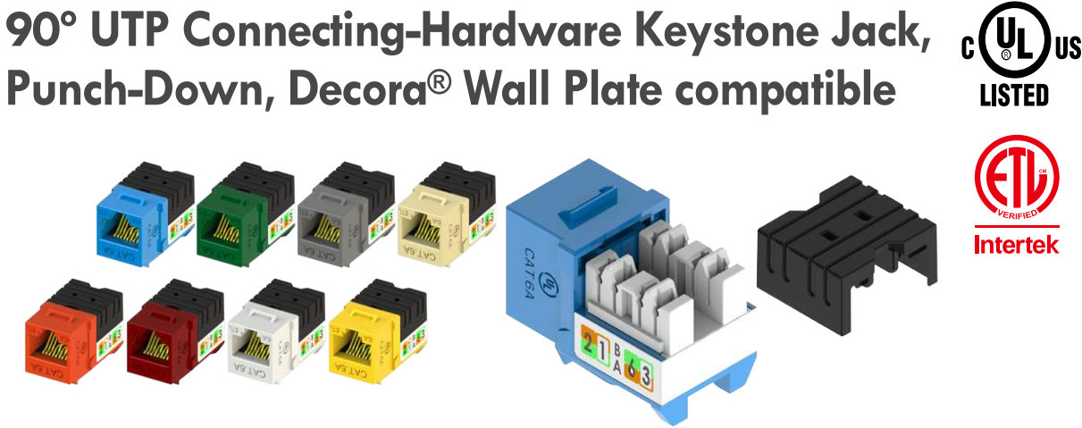 Cat6 UTP keystone modules
