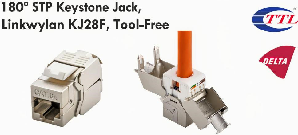 Cat.6A shielded keystone jack