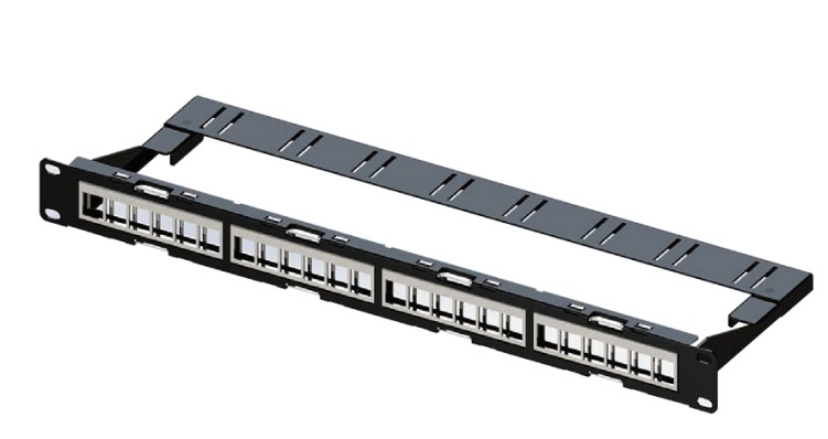 CAT8 high-density patch panel rear cable management