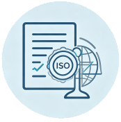 ISO standards compliance icon
